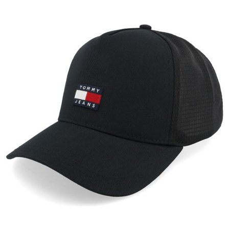 Tommy Hilfiger - Svart trucker Keps - Heritage Cap Black A-Frame Trucker @ Hatstore