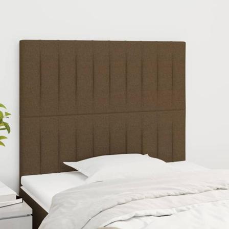 Vidaxl Huvudgavlar 2 St Mörkbrun 90x5x78/88 Cm Tyg Brun