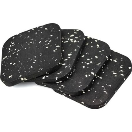 4 stk. skridsikre gummipuder 100 100 10mm gummipude skridsikre møbelpuder til møbler seng vaskemaskine og tørretumbler