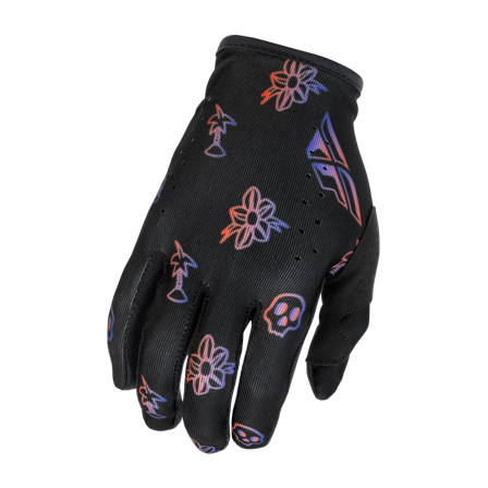 Mănuși Motocross FLY Racing Lite Outline V26 negru/roșu/mov 3XL