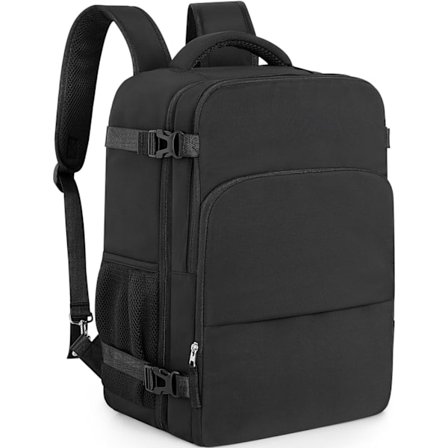 Resväska, Peraonal Item Carry on Backpack Kvinnor Flygbolag Godkända Handbagage, Vattentät College Backpack, Business Work Hiking Casual Bag, Svart