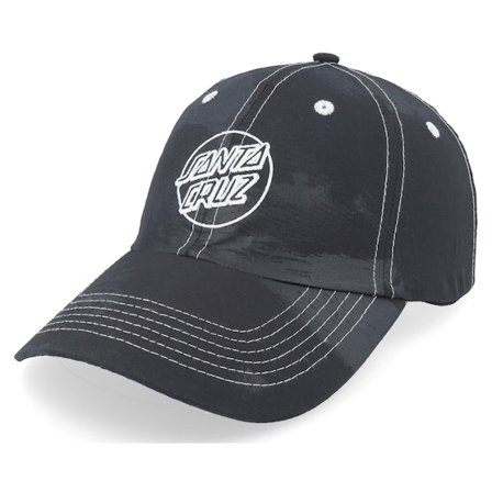 Santa Cruz - Schwarz unconstructed Cap - Crash Black Dad Cap / Unconstructed @ Hatstore
