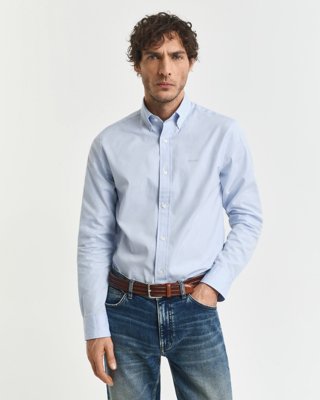 GANT - Pinpoint oxfordskjorte i regular fit til herre light blue