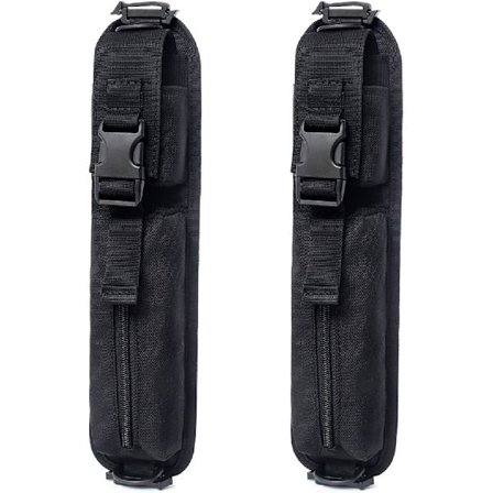 Multifunktionell ryggsäck Tillbehörsväska Fläkt Military Tactical Molle Ryggsäck Sling Bag Verktygsväska midjeväska (svart - 2 delar)