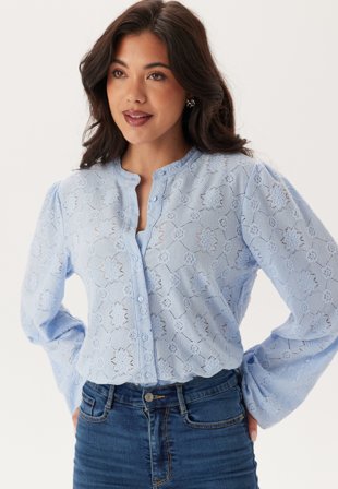 Bubbleroom - Long Sleeve Button Blouse - Kläder