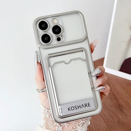 iPhone 16 Pro Max Electropläterad Kortväska TPU Skal