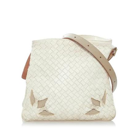 Bottega Veneta Vintage, Pre-owned Crossbody Bag Wit, Dames, Maat:ONE Size