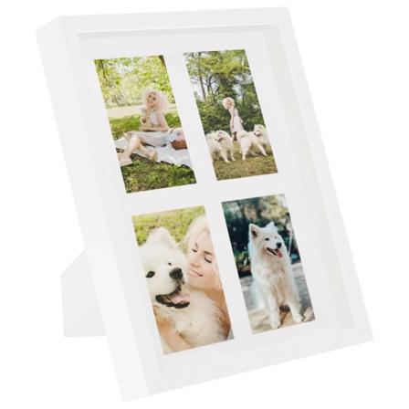 Vidaxl Fotoramar 3d 5 St Vit 28x35 Cm För 4x(10x15 Cm) Cm Bild Vit