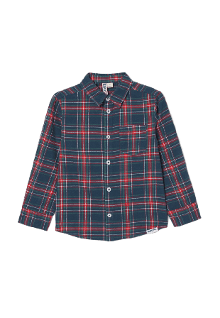 RIKIKI Rutig bomullsskjorta CONOR Skjortor & blusar Blå 122