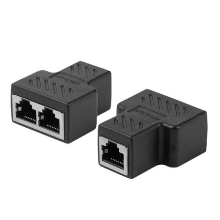 RJ45 1 Til 1/2 LAN Ethernet Nettverk Kabel Hunn Splitter Adapter Kobling Splitter Extender Plug