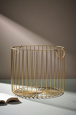 Jotex - Koszyk Druciany Mosiądz - PIKE - Kup Meble do przedpokoju firmy Jotex