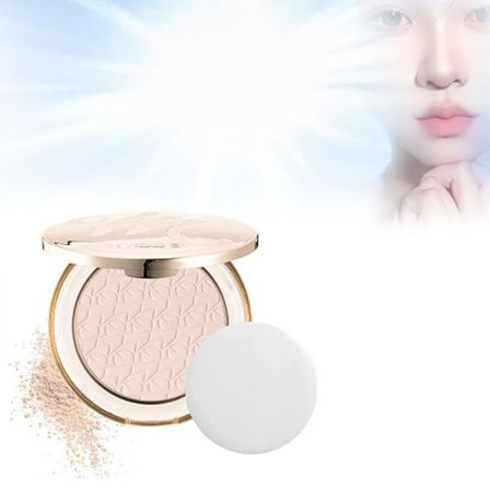 Presset ansiktspudder, oljekontrollerende matt presset pudderkompakt, langvarig setting makeup for bruk hele dagen (#03 Natural)