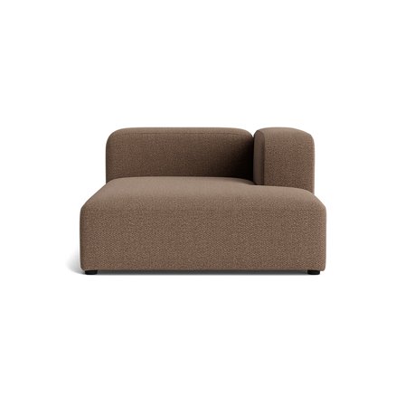 Milo XL chaiselong, højrevendt - Nordic Brun - 130x170x72 - Sofa, chaiselong
