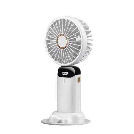 Utendørs Mini Håndholdt Vifte Dobbel Batteristøtte 5 Gir Vindvifter For Utendørs Innendørs Camping Fotturer