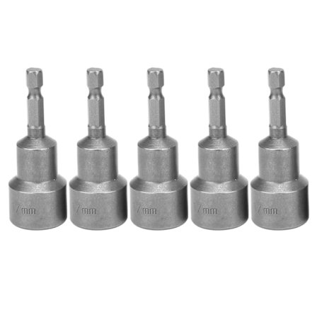 5 stk. sekskant-stikdåse kromvanadiumstål stærk magnetisk møtrik elektrisk boremaskine skruetrækkerbit 17mm