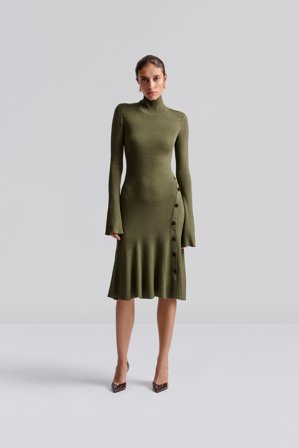 Malina - Polly midiklänning - XXS - Olive