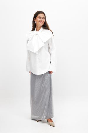 NA-KD Maxikjol med paljetter - Maxikjolar - Silver - XL (EU 46)