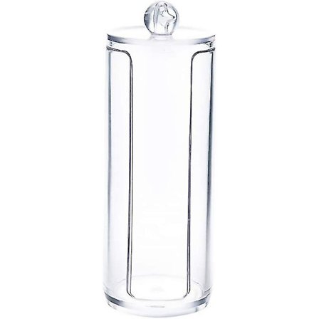 Bomullsrondellhållare Makeup Organizer Box Med Lock Transparent