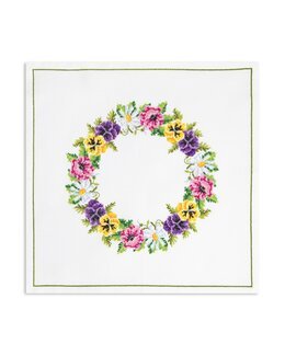 Broderipakke Duk Blomsterkrans - Svarta Fåret