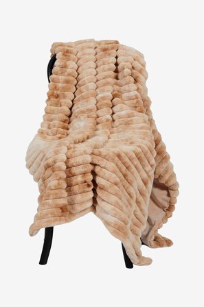 Skinnwille - Pledd Stripy - Beige - Tepper & pledd - 120X180 - Fra Homeroom