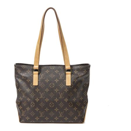 Louis Vuitton Vintage, Pre-owned Cabas Piano Monogram Tote Bag Bruin, Dames, Maat:ONE Size,brass