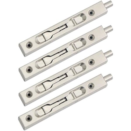 Pakke (2 Par) Dørvrider Låseskyver, Skjult Bolt Sikkerhetshendel, Rustfritt Stål Skyvebolt - (15cm Lengde)