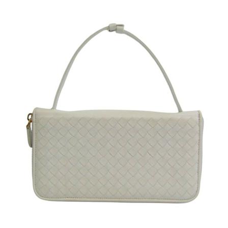 Bottega Veneta Vintage, Pre-owned Intrecciato Bag Wit, Heren, Maat:ONE Size,leer