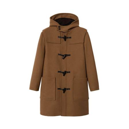 Mango Recycled wool Frakke with hood Brun, Herre Uldfrakker