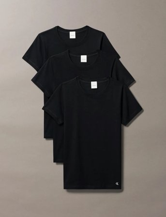 Calvin Klein Cotton Tee 3Pk - Black - L