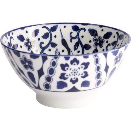 Tokyo design studio Blue Maizuru ramenskål, 1000 ml' - 'Blå og hvit