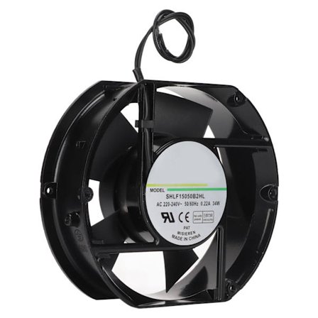 Kylfläkt 172mm Dubbla Kullager Värmebeständig Kåpafläkt för Värmeaggregat Ugn Torklåda Luftfuktare 220‐240V