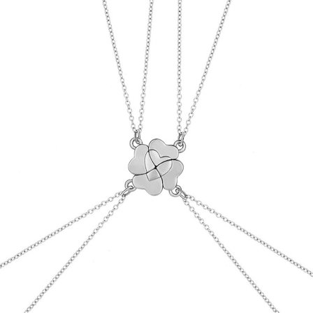 4 stk./sæt Puslespil Syning Halskæde Personlig Hjerte Vedhæng Choker Kæde