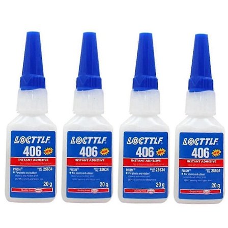 1-4 stk. Loctite 406 20g Hurtiglim Hurtigherdende