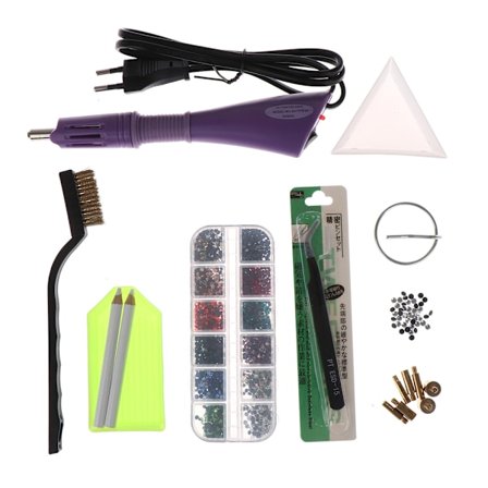 2160:a Hot Fix Rhinestone Set Hotfix Applikator Rosa