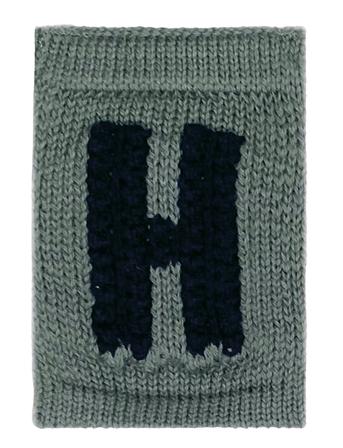 Smallstuff Knitted Letter H, Blue Blå