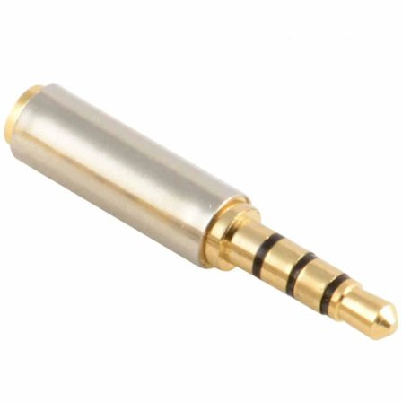 Gull 3.5mm Hann Til 2.5mm Hunn Stereo Audio Hodetelefon Jack Konverter