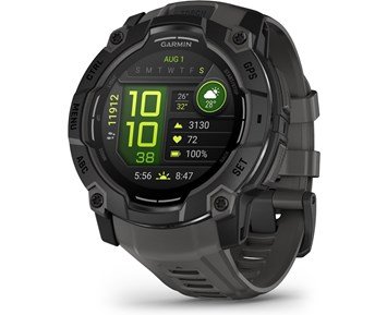 Garmin-Instinct 3 AMOLED, 50mm, Black/Charcoal-Robust aktivitetsklokke med innebygd lommelykt-Personal training-Smartklokker fra Garmin