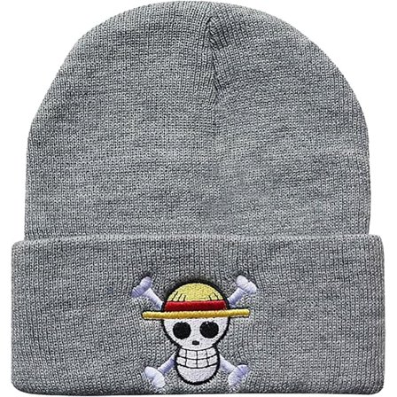 ONE PIECE Anime Stråhatt, Stickad Mössa, Vintermössa, Slouchy Mössa, Mjuk Stickad Mössa, Skidmössa, Ullmössa