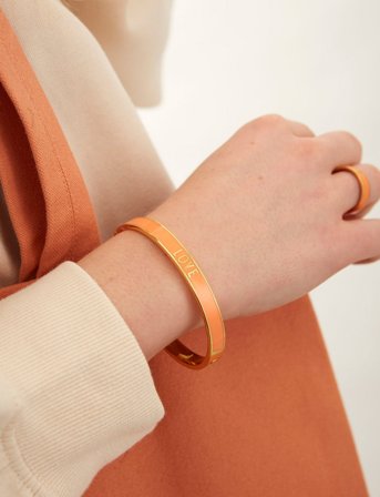 Design Letters Word Candy Bangle - Coral - ONE SIZE