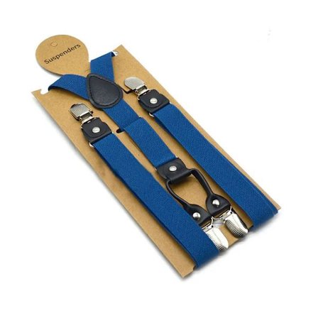 120 cm Svarta Hängslen för Män Justerbara Elastiska Herrhängslen med 4 Clips