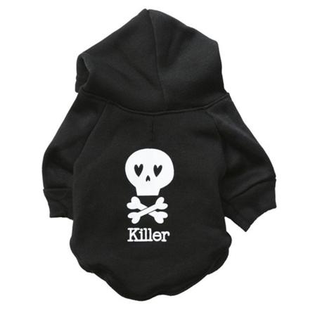 Kjæledyrklær Halloween fleece svart skjelett kjæledyr hettegenser
