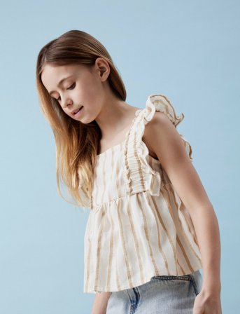 name it Nkfherdon Cap Sl Top - Beige - 116