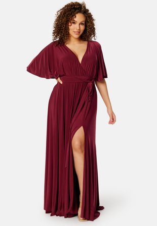 Goddiva Curve Flutter Sleeve Maxi Dress Klær