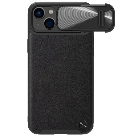 Nillkin CamShield Leather S Case iPhone 14 Plus-etui med kameradeksel svart