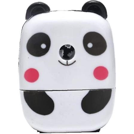 Tegneserie Blyantspisser Panda Formet Blyantspisser Manuell Blyantspisser Skolemateriell For Skole Ferie Gft (Svart Og Hvit) (1stk)