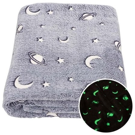 Pimeässä hehkuva huopa 152x127cm