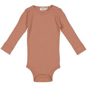 Kids - MarMar Copenhagen Ribbed Baby Body Soft Hazel 62 cm - All in ones - 62 cm - Brown