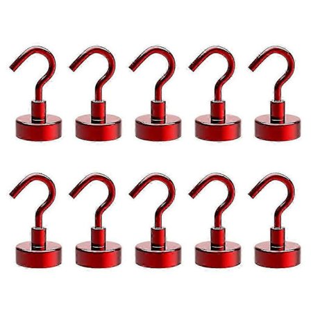 10-pak Magnetiske Kroge til Hjemmet Køkken Arbejdsplads Kontor Garage Kraftige