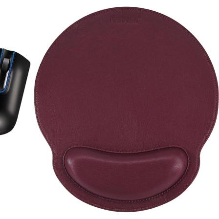 Ergonomisk musematte med håndleddsstøtte, PU-lær musematte med sklisikker gummibase håndleddsstøttepute for hjem, kontor og tra