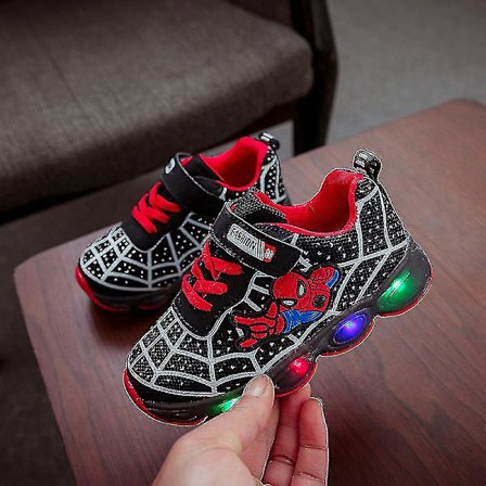 Sportssko for barn Spiderman Kids Led Luminous Sko Z X
